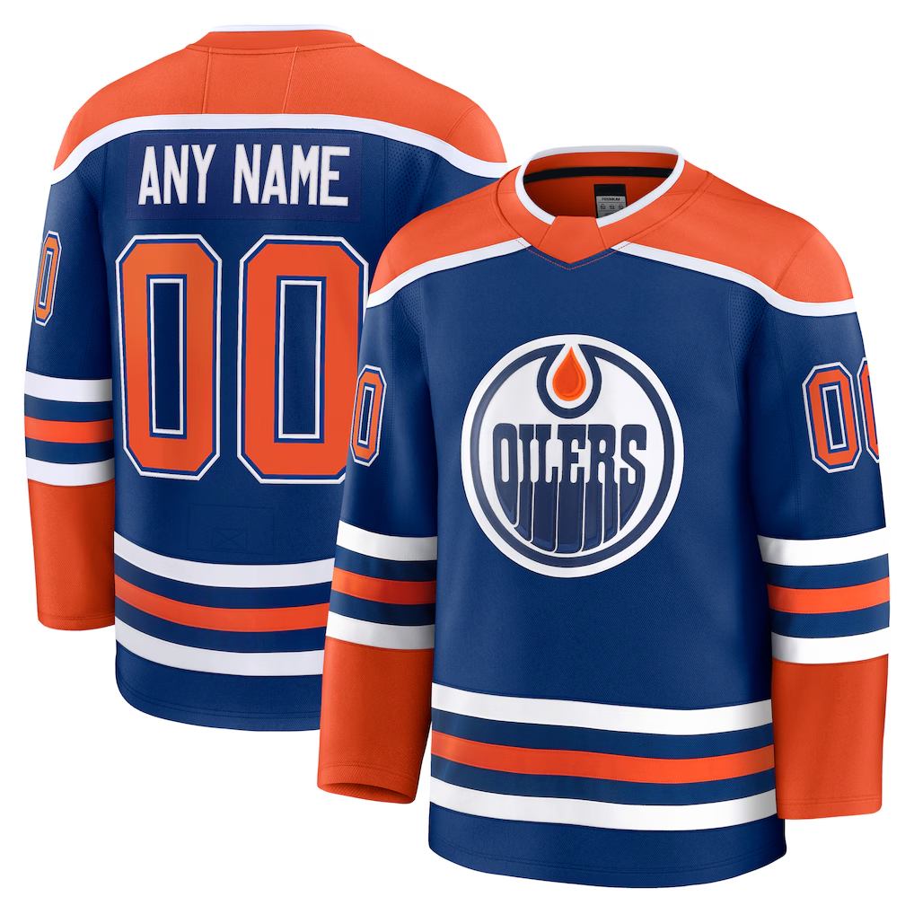 MATTH Custom E.Oilers Royal Home Premium Jerseys