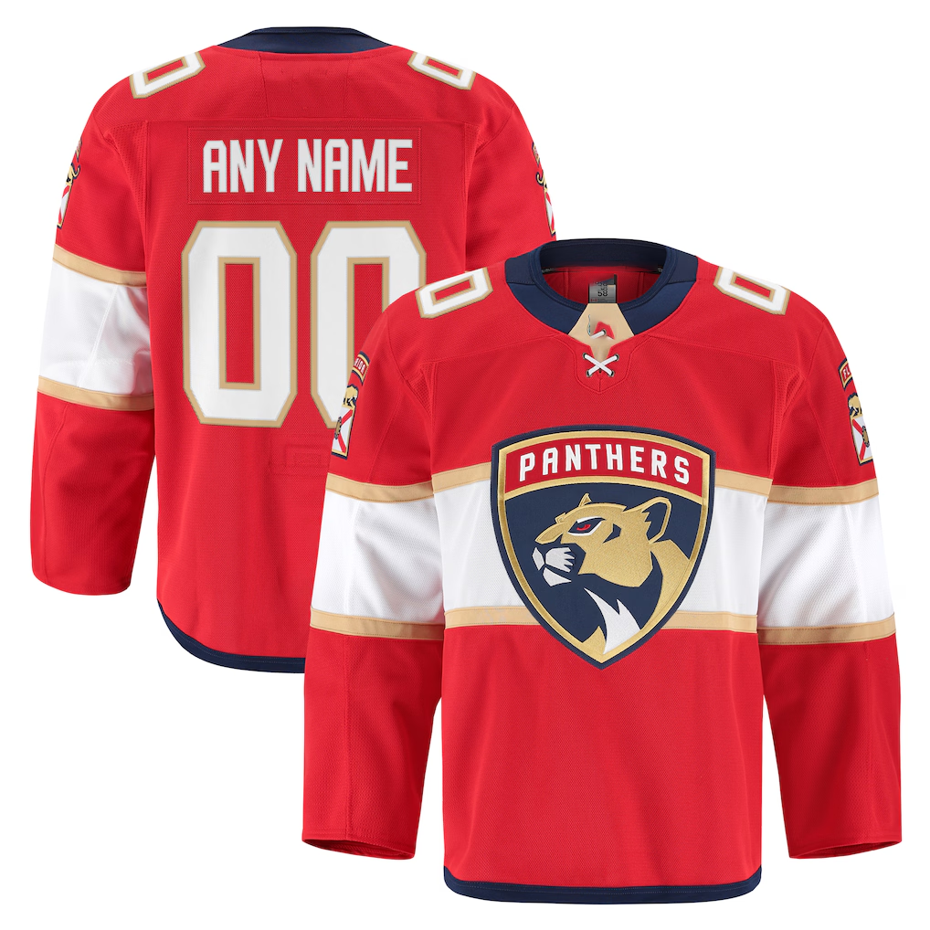 MATTH Custom F.Panthers Red Home Authentic Pro Jerseys