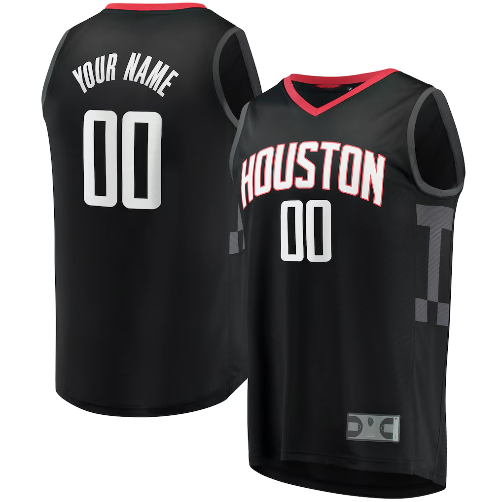 MATTH Custom H.Rockets Black Fast Break Replica Stitched Jerseys-Statement Edition