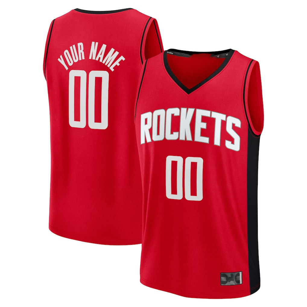 MATTH Custom H.Rockets Red Fast Break Stitched Jerseys-Icon Edition