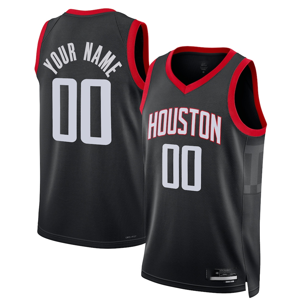 MATTH Custom H.Rockets Black Swingman Stitched Jerseys-Association Edition