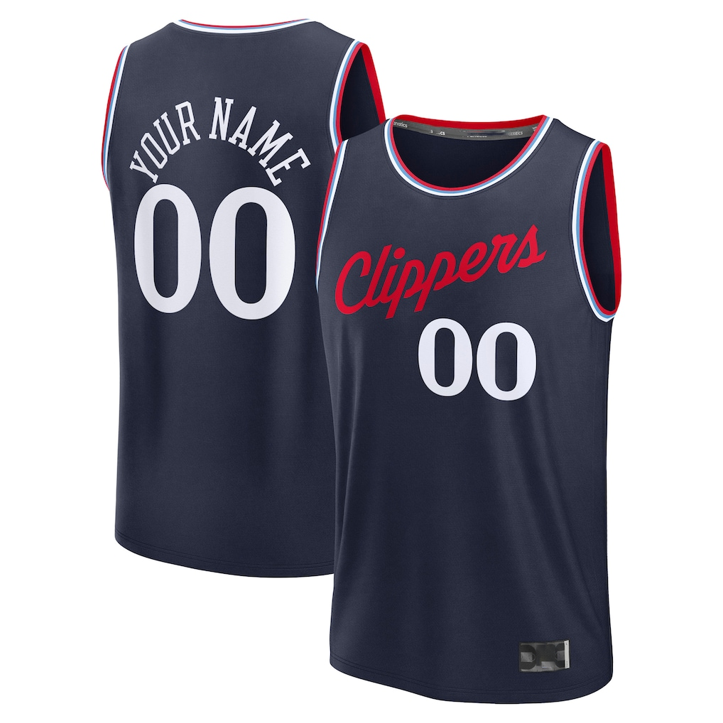 MATTH Custom LA.Clippers Navy Fast Break Stitched Jerseys- Icon Edition