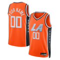 MATTH Custom LA.Clippers Orange 2025-2026 City Edition Swingman Stitched Jerseys