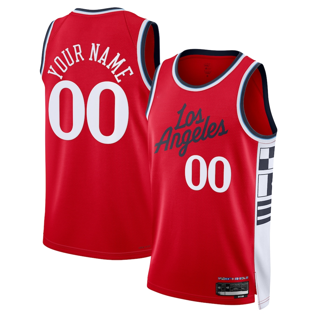 MATTH Custom LA.Clippers Red 2024-2025 Swingman Stitched Jerseys - Statement Edition