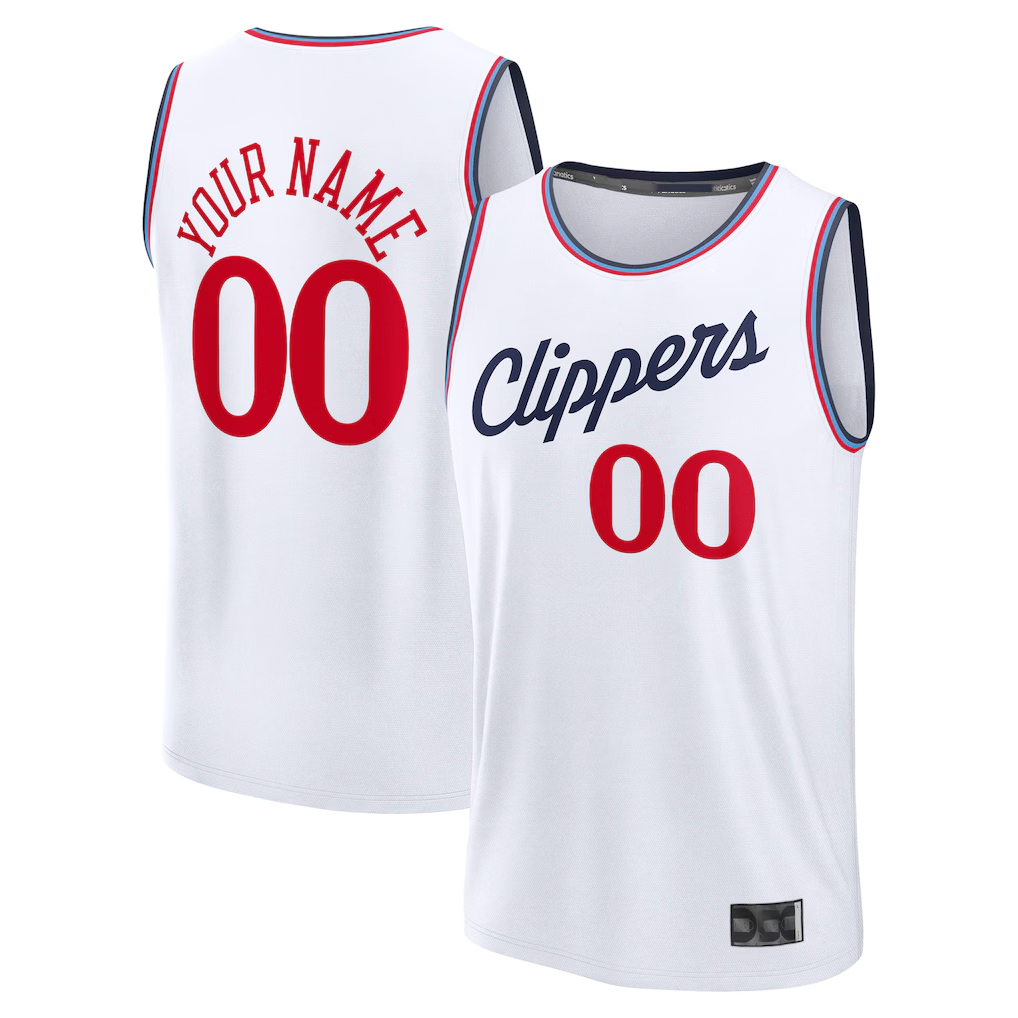 MATTH Custom LA.Clippers White Fast Break Stitched Jerseys - Association Edition