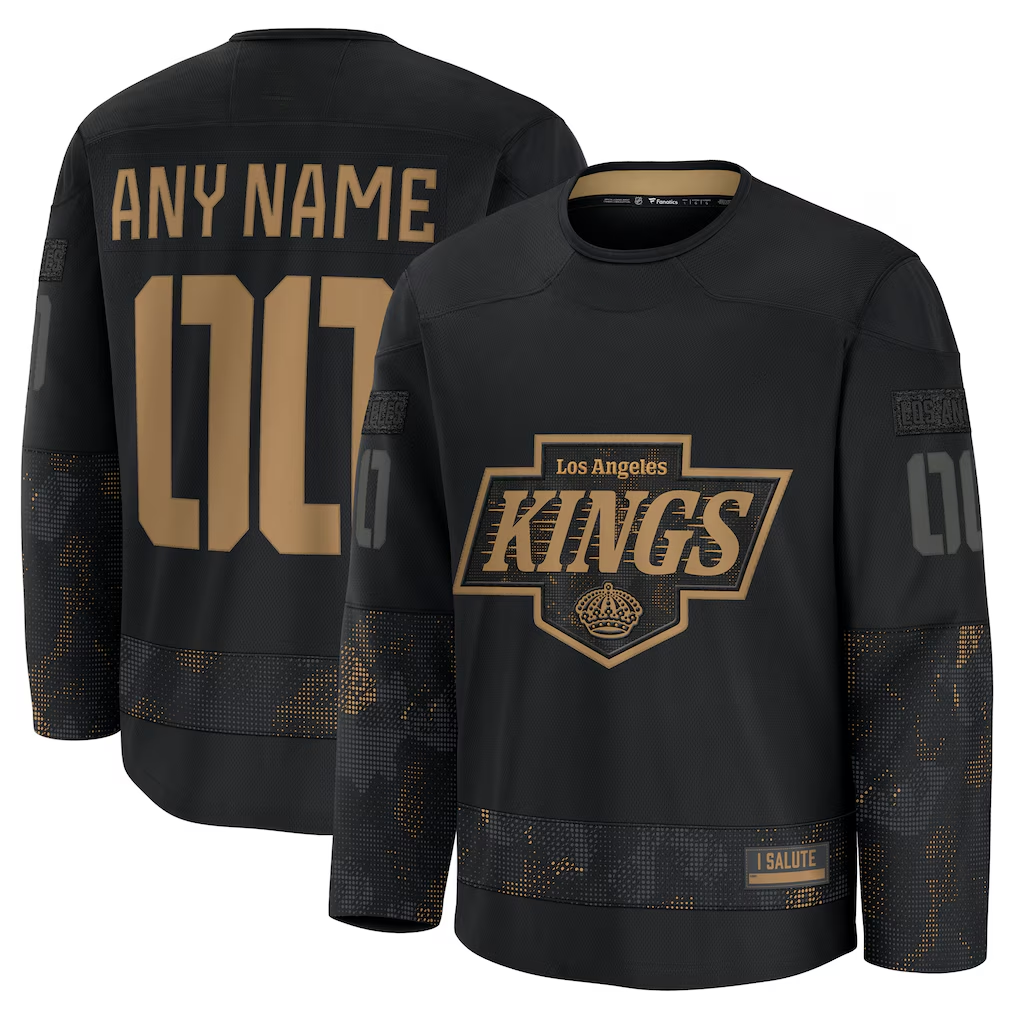 MATTH Custom LA.Kings Black 2024 Military Appreciation Practice Jerseys