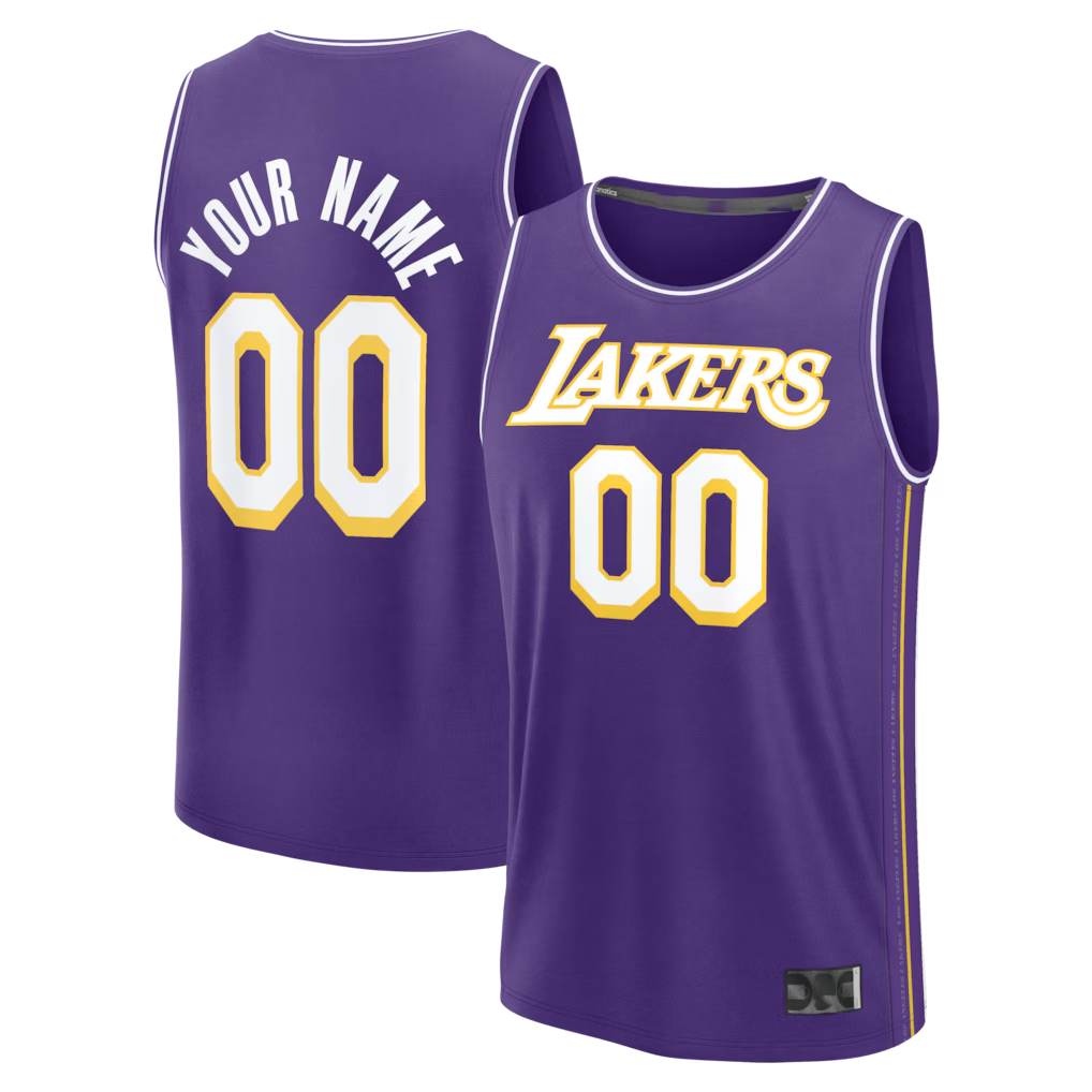 MATTH Custom LA.Lakers Purple Fast Break Stitched Jerseys - Icon Edition