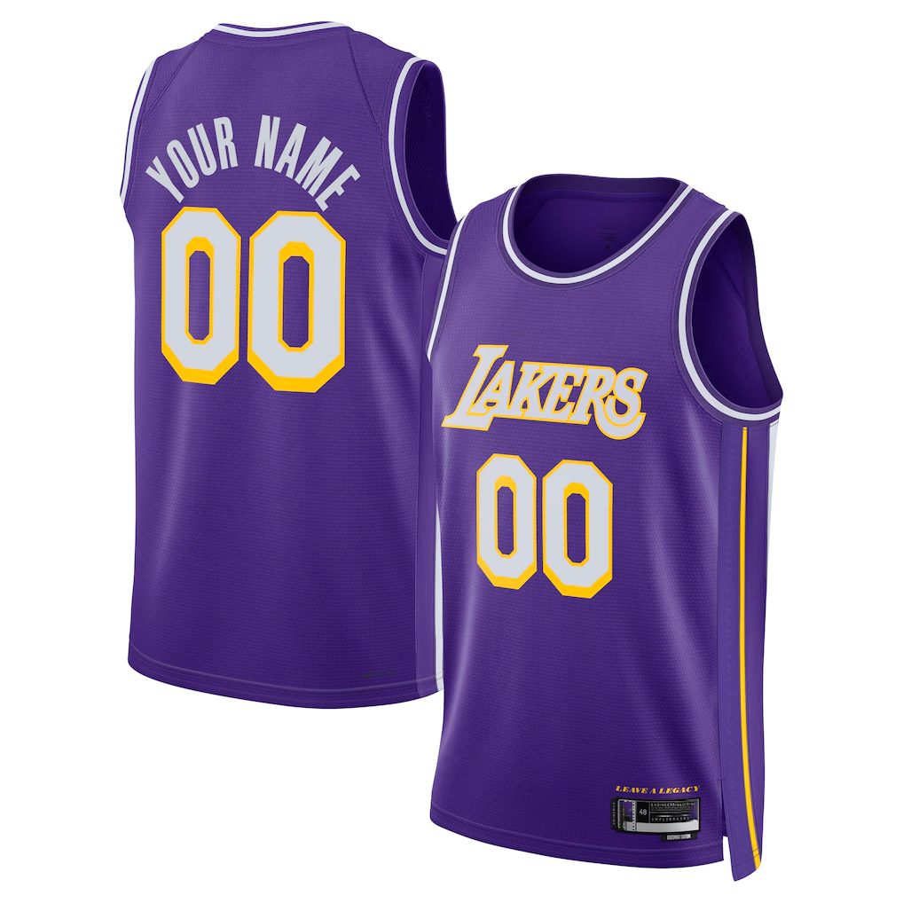 MATTH Custom LA.Lakers Purple Swingman Stitched Jerseys - Statement Edition