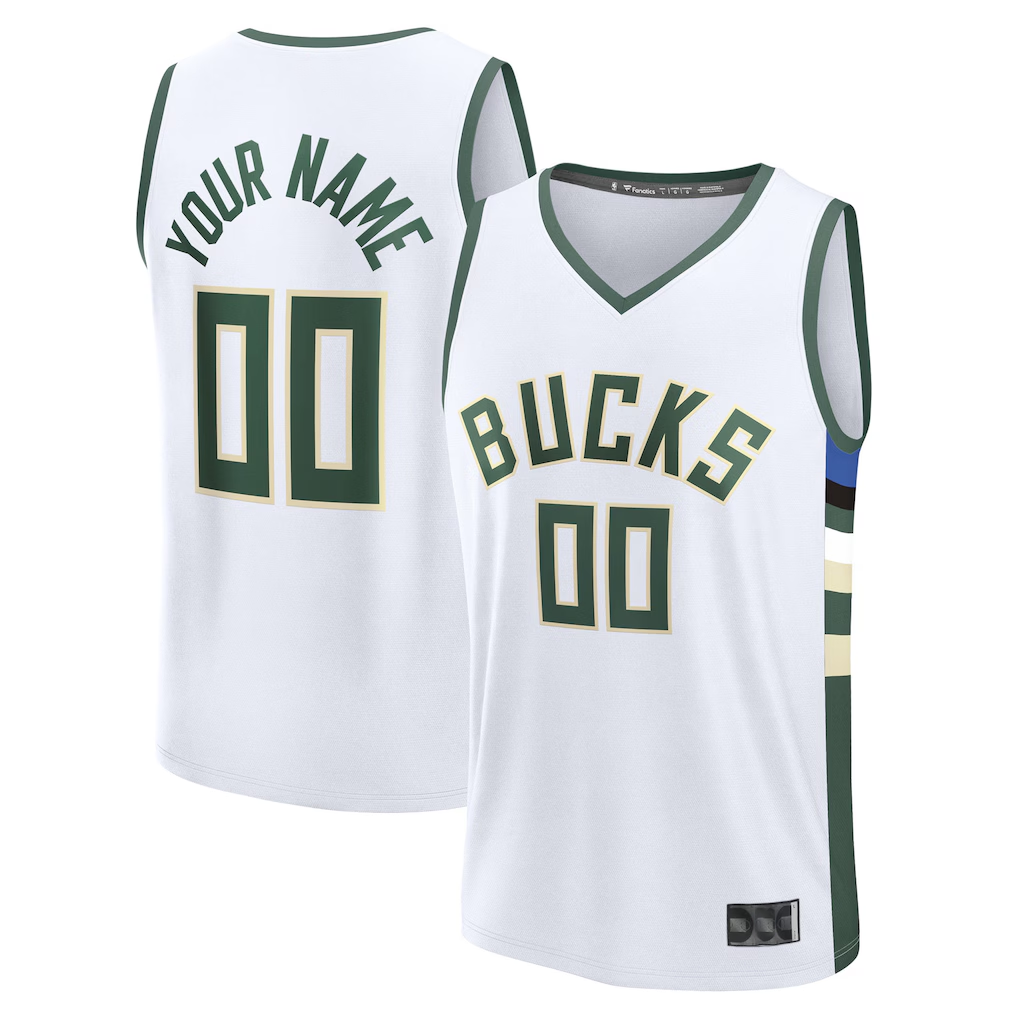 MATTH Custom M.Bucks White Fast Break Jerseys - Association Edition
