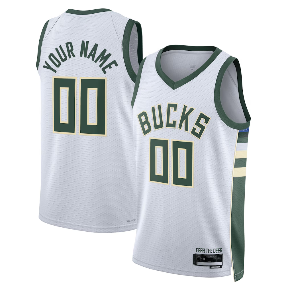 MATTH Custom M.Bucks White Swingman Jerseys - Association Edition