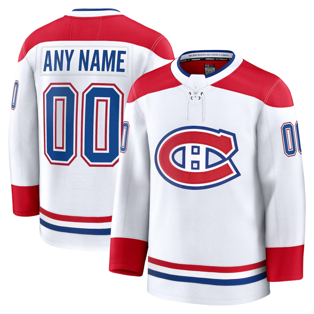 MATTH Custom M.Canadiens White Away Premium Jerseys