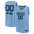 MATTH Custom M.Grizzlies Light Blue Fast Break Stitched Jerseys- Statement Edition