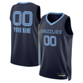 MATTH Custom M.Grizzlies Navy Swingman Stitched Jerseys- Icon Edition