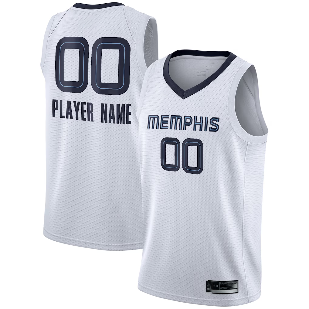 MATTH Custom M.Grizzlies White 2020-2021 Swingman Stitched Jerseys - Association Edition