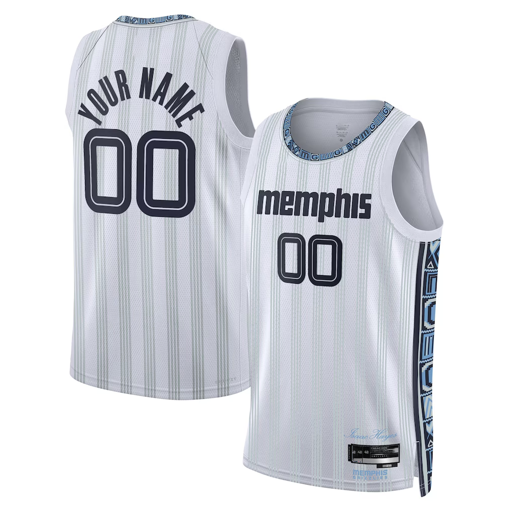 MATTH Custom M.Grizzlies White 2025-2026 City Edition Swingman Stitched Jerseys
