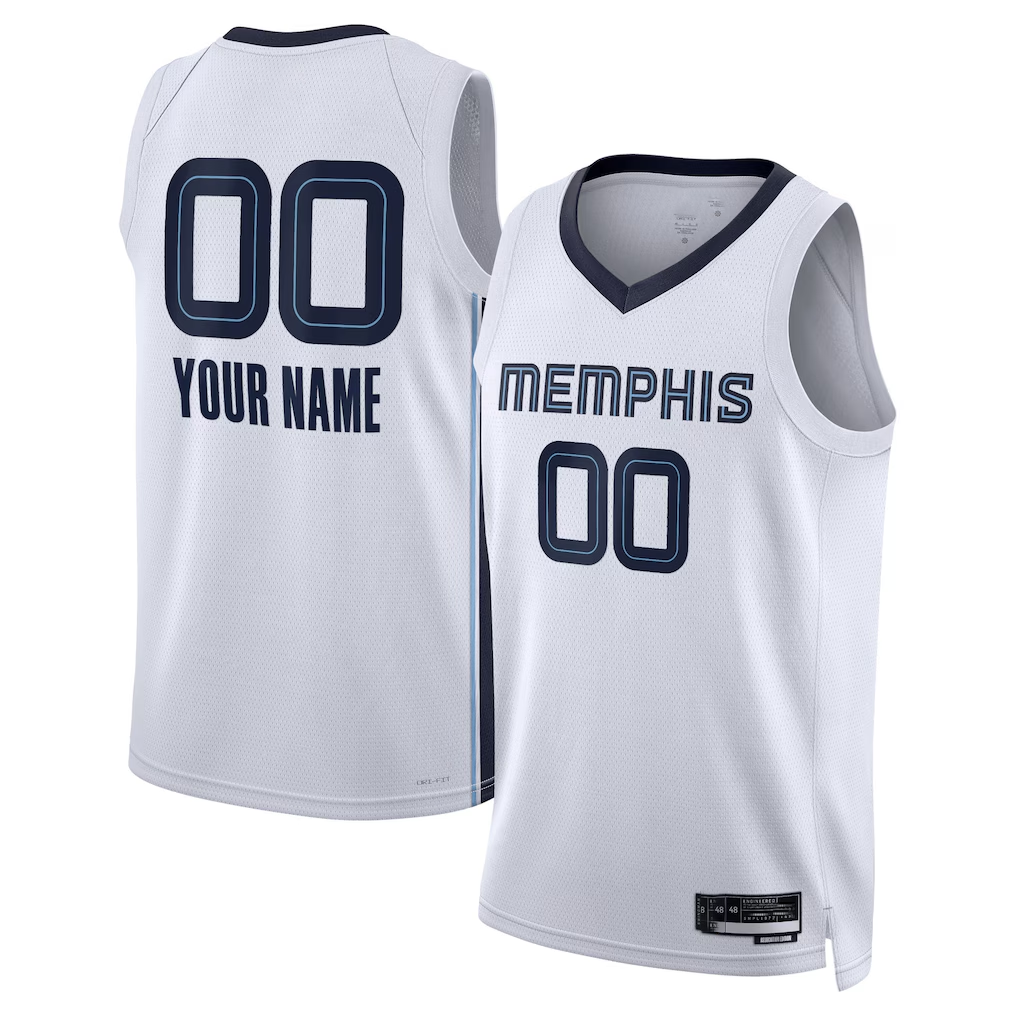 MATTH Custom M.Grizzlies White Swingman Stitched Jerseys- Association Edition