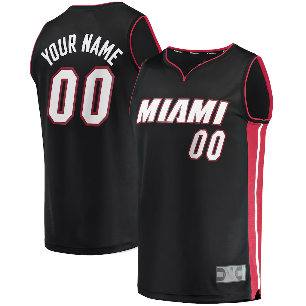MATTH Custom M.Heat Black Fast Break Replica Jerseys - Icon Edition