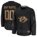 MATTH Custom N.Predators Black 2024 Military Appreciation Practice Jerseys