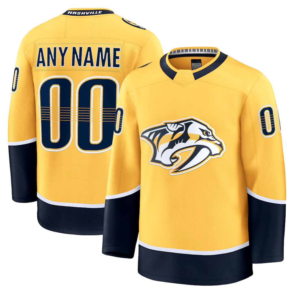 MATTH Custom N.Predators Gold Home Premium Jerseys