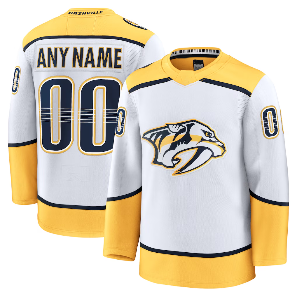 MATTH Custom N.Predators White Away Premium Jerseys