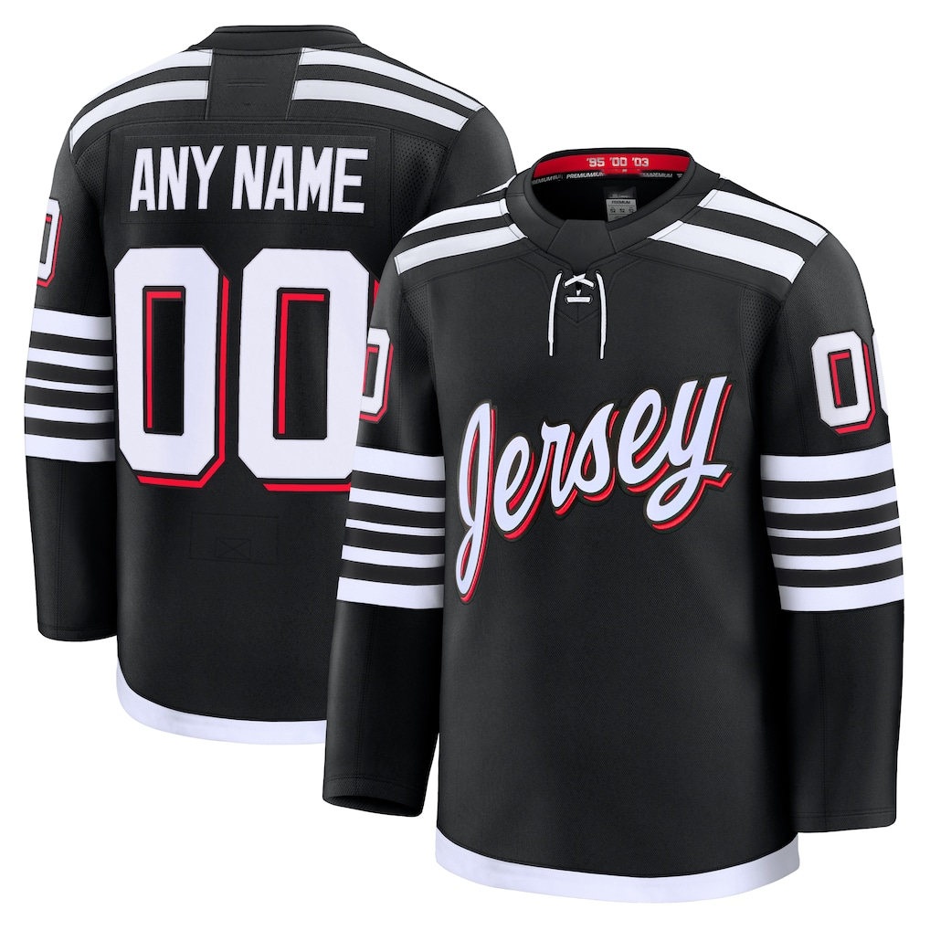 MATTH Custom N.Jersey Devils Black Alternate Premium Jerseys