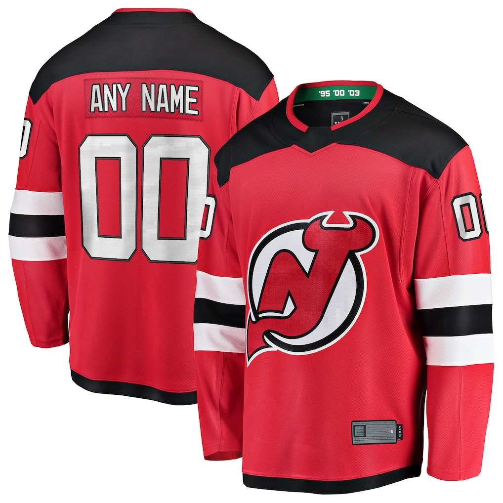MATTH Custom N.Jersey Devils Red Home Breakaway Jerseys