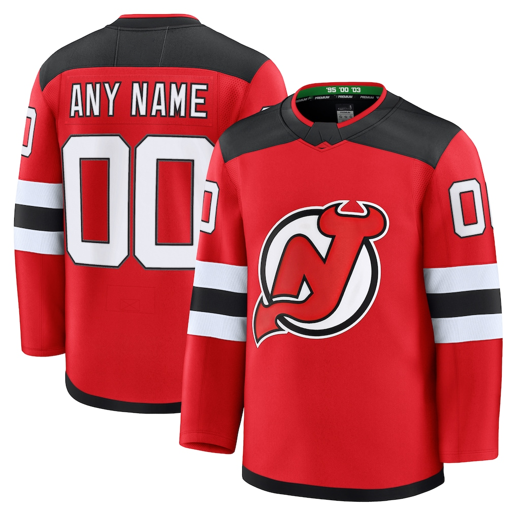 MATTH Custom N.Jersey Devils Red Home Premium Jerseys