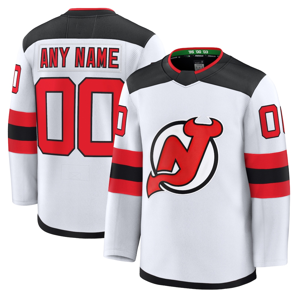MATTH Custom N.Jersey Devils White Away Premium Jerseys