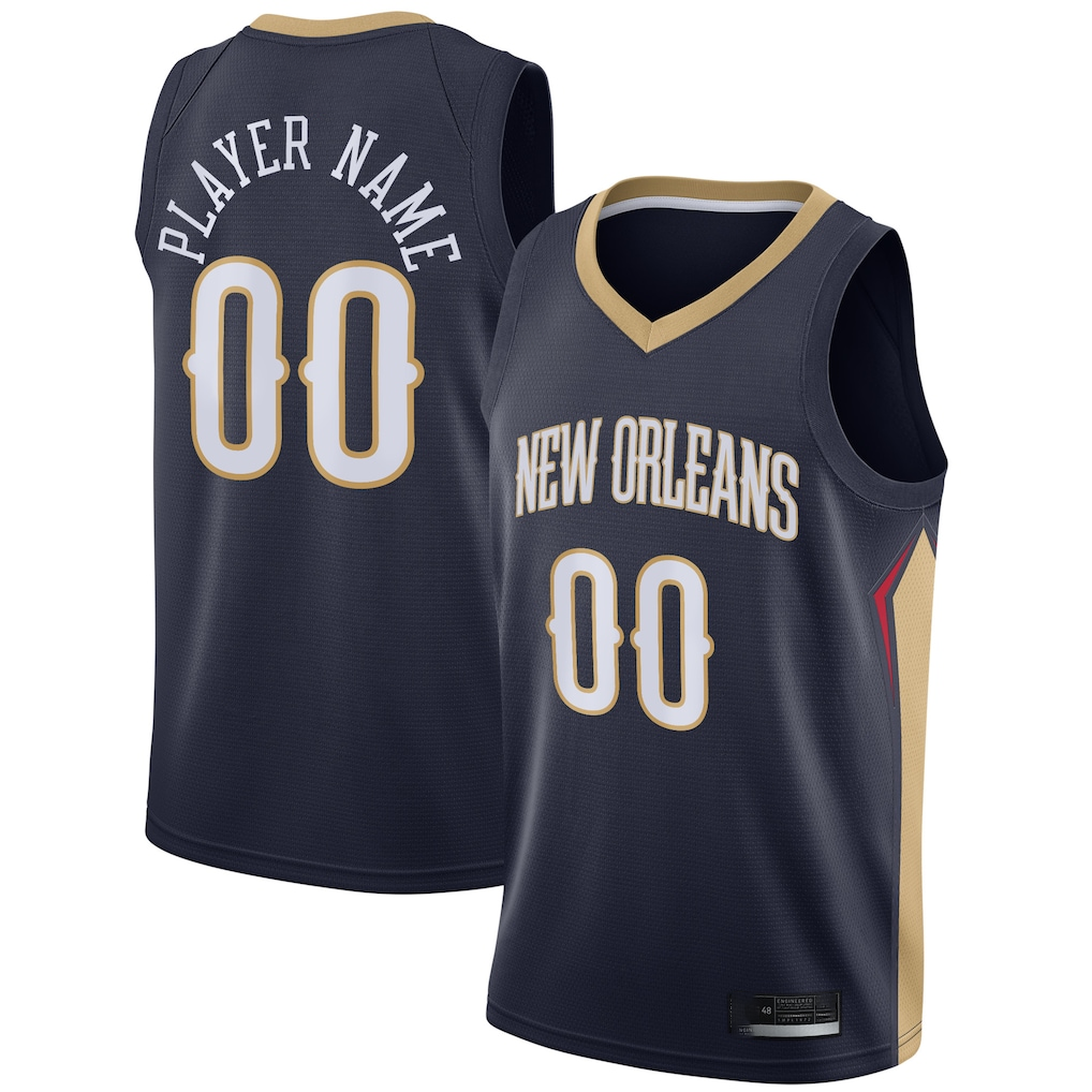 MATTH Custom NO.Pelicans Navy Swingman Stitched Jerseys- Icon Edition