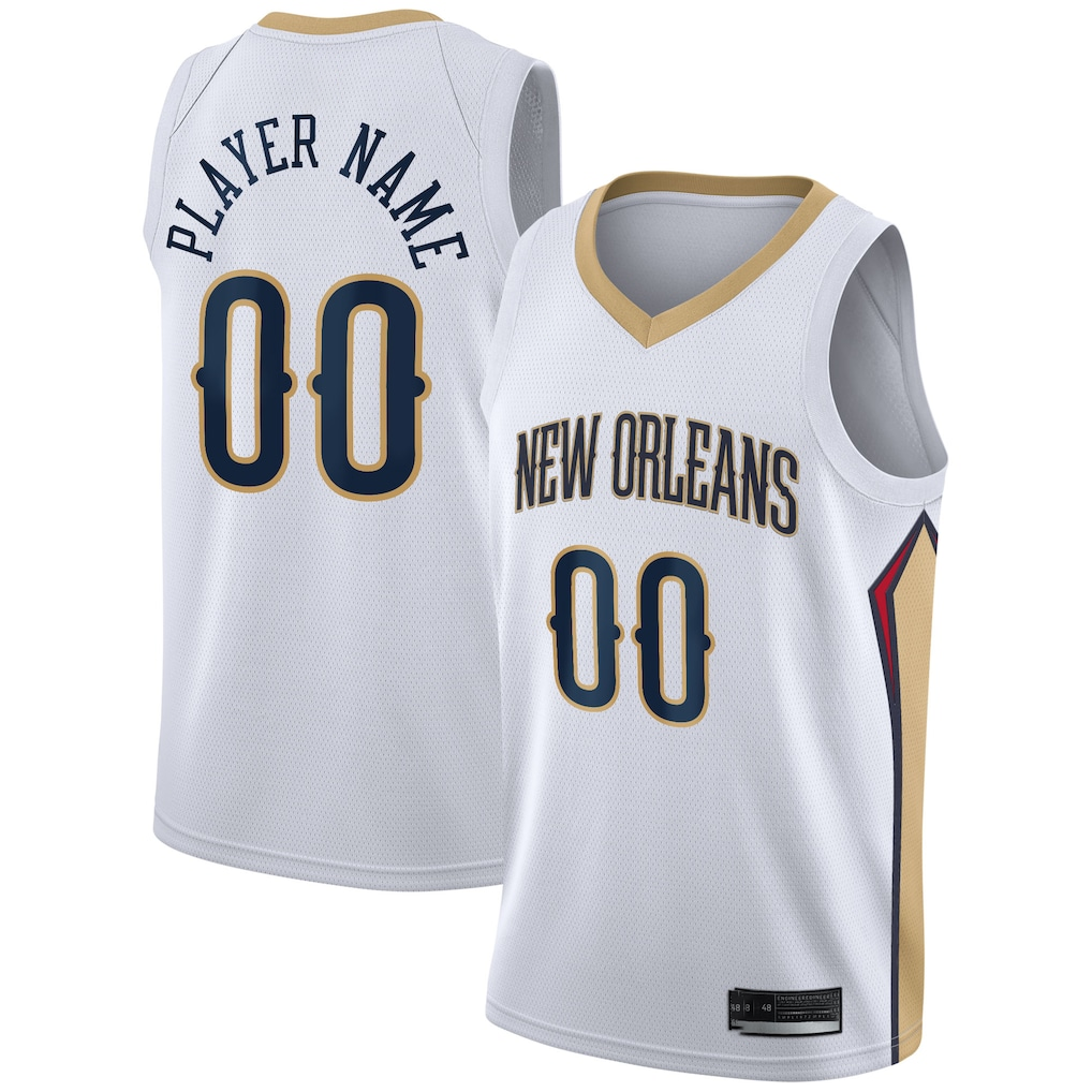 MATTH Custom NO.Pelicans White 2020-2021 Swingman Stitched Jerseys- Association Edition