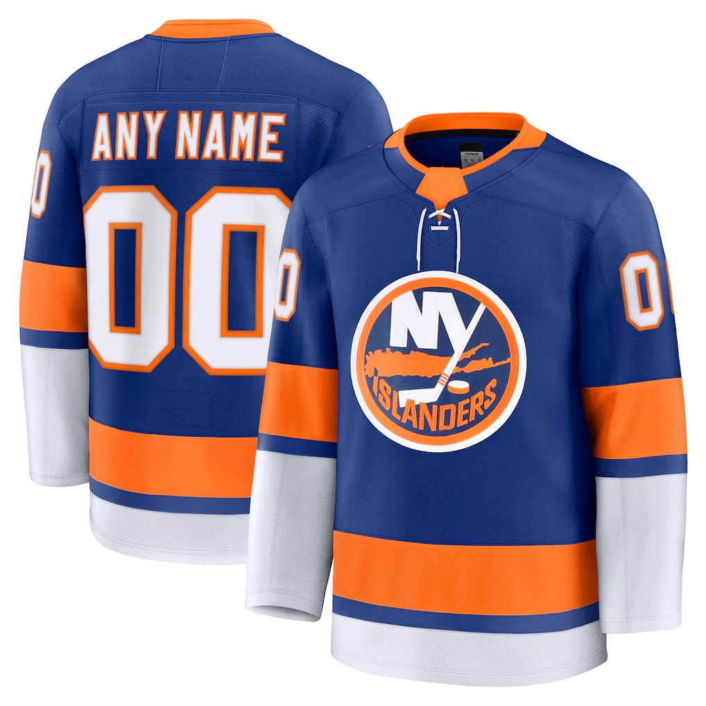 MATTH Custom NY.Islanders Royal Home Premium Jerseys