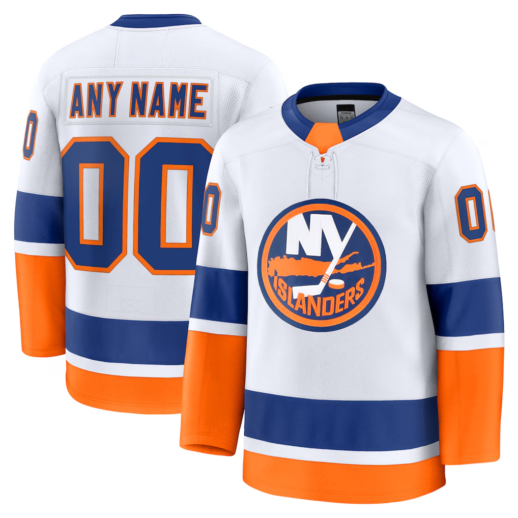 MATTH Custom NY.Islanders White Away Premium Jerseys