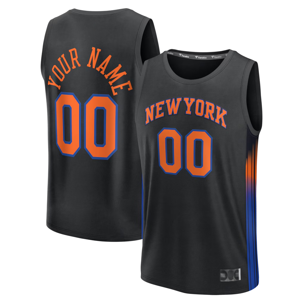 MATTH Custom NY.Knicks Black Fast Break Jerseys - Icon Edition