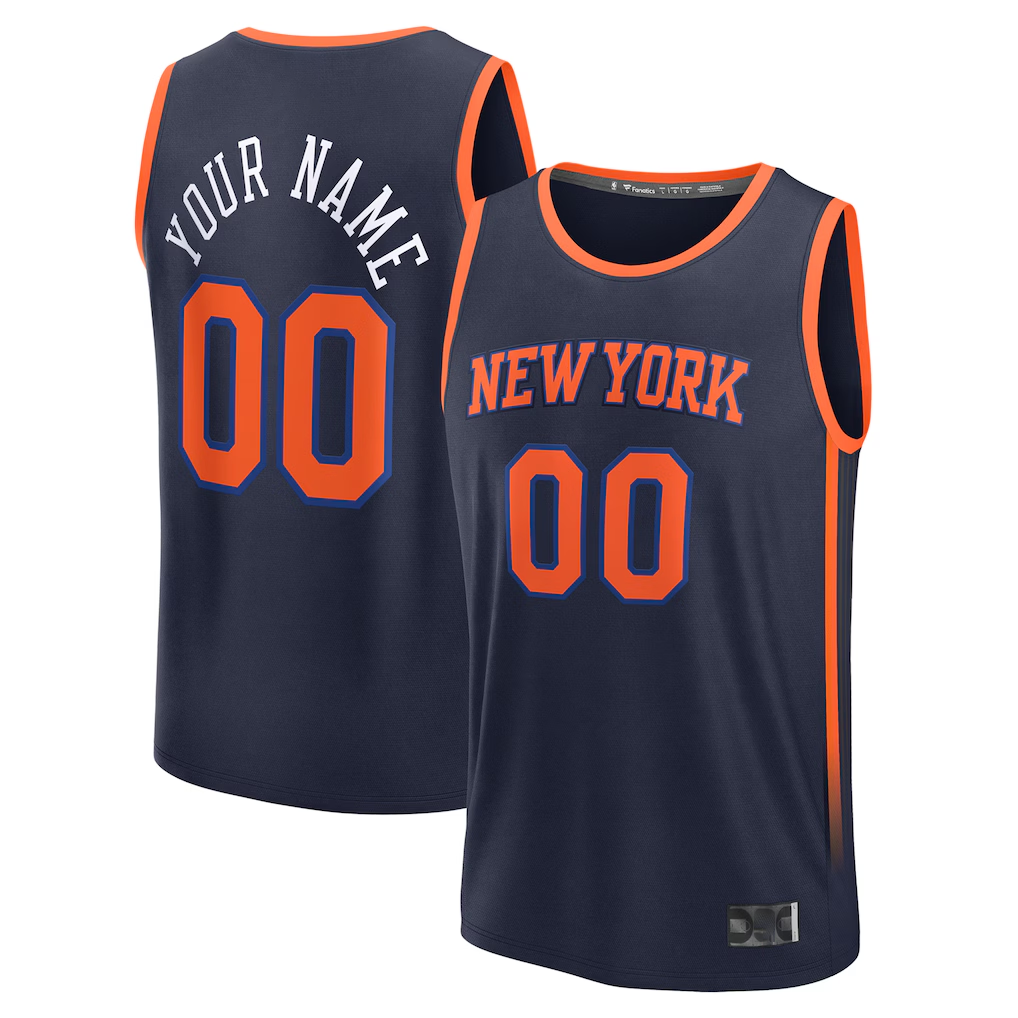 MATTH Custom NY.Knicks Navy Fast Break Jerseys - Statement Edition