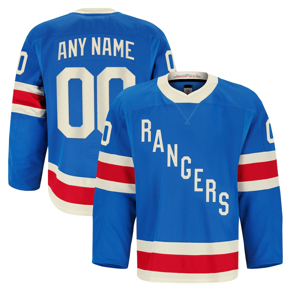 MATTH Custom NY.Rangers Blue Centennial Authentic Pro Jerseys
