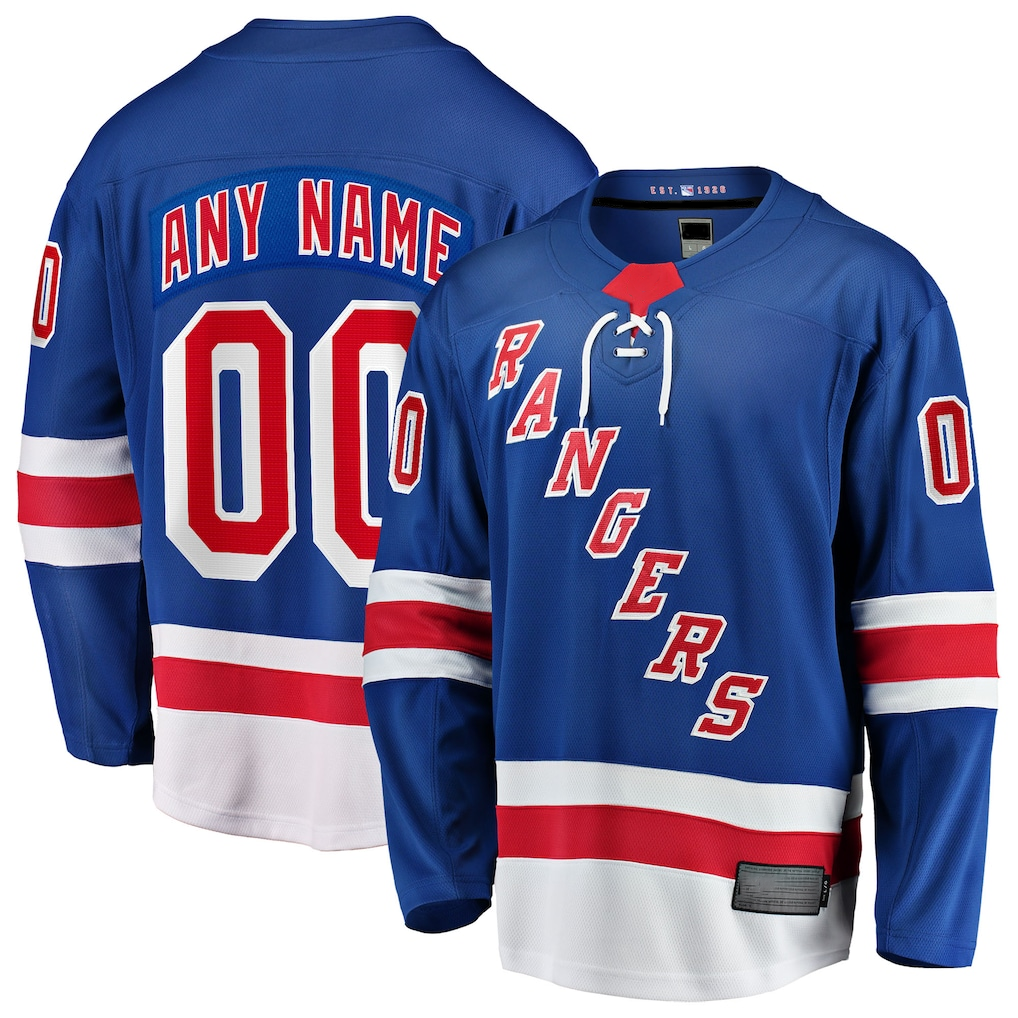 MATTH Custom NY.Rangers Blue Home Breakaway Jerseys
