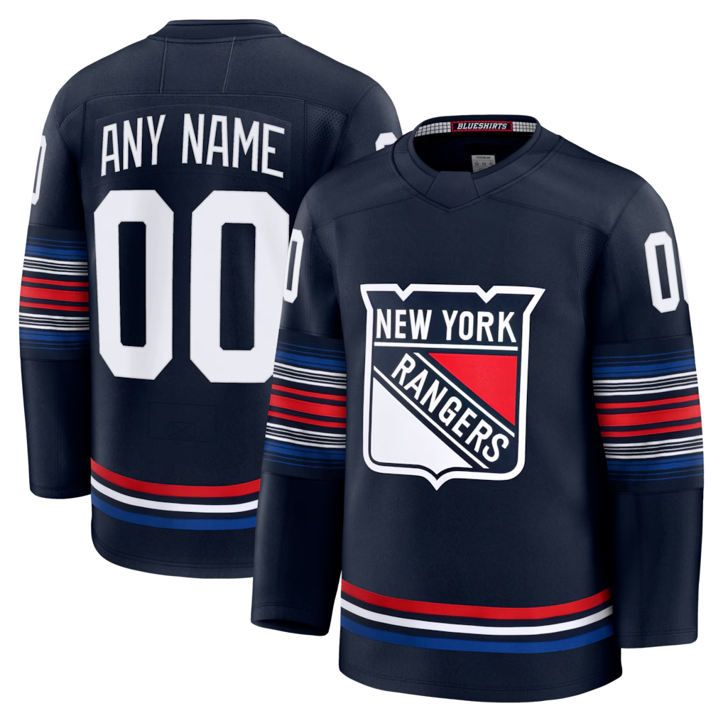 MATTH Custom NY.Rangers Navy Alternate Premium Jerseys