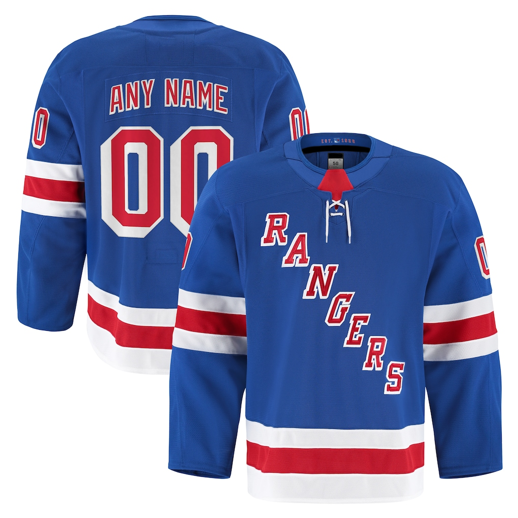 MATTH Custom NY.Rangers Royal Home Authentic Pro Jerseys