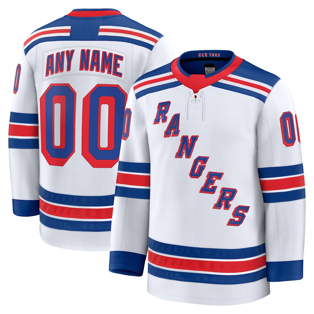 MATTH Custom NY.Rangers White Away Premium Jerseys