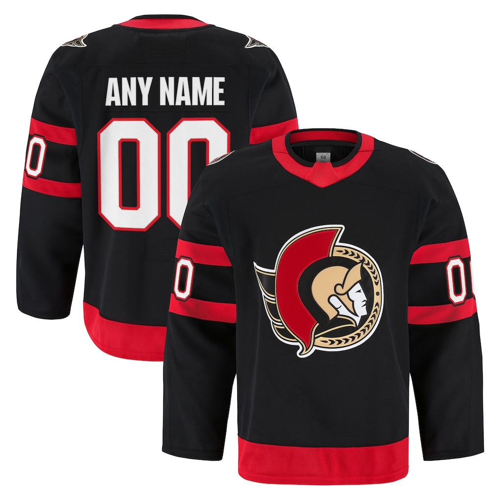 MATTH Custom O.Senators Black Home Authentic Pro Jerseys