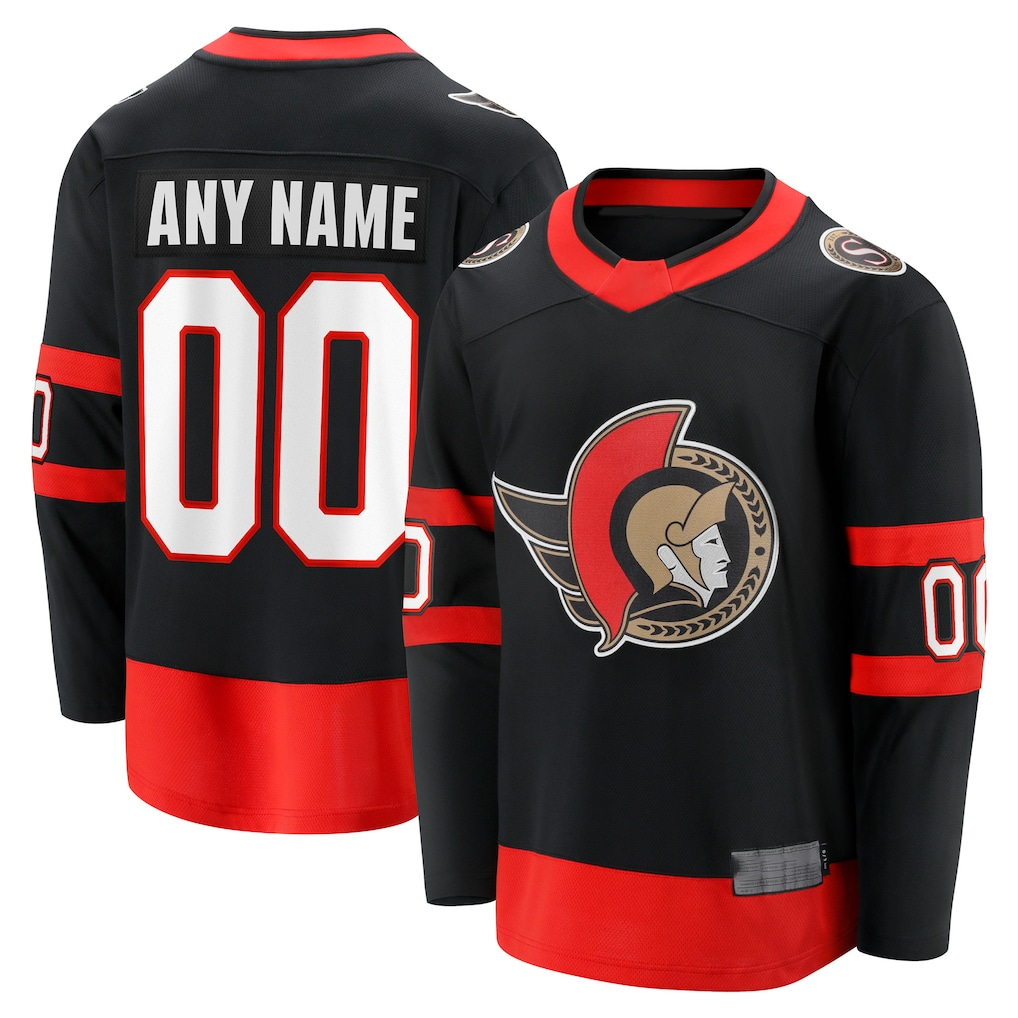 MATTH Custom O.Senators Black Home Breakaway Jerseys