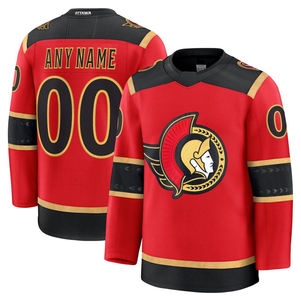 MATTH Custom O.Senators Red Alternate Premium Jerseys