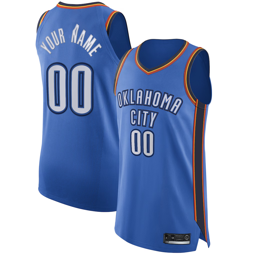 MATTH Custom OC.Thunder Blue Authentic Stitched Jerseys - Icon Edition