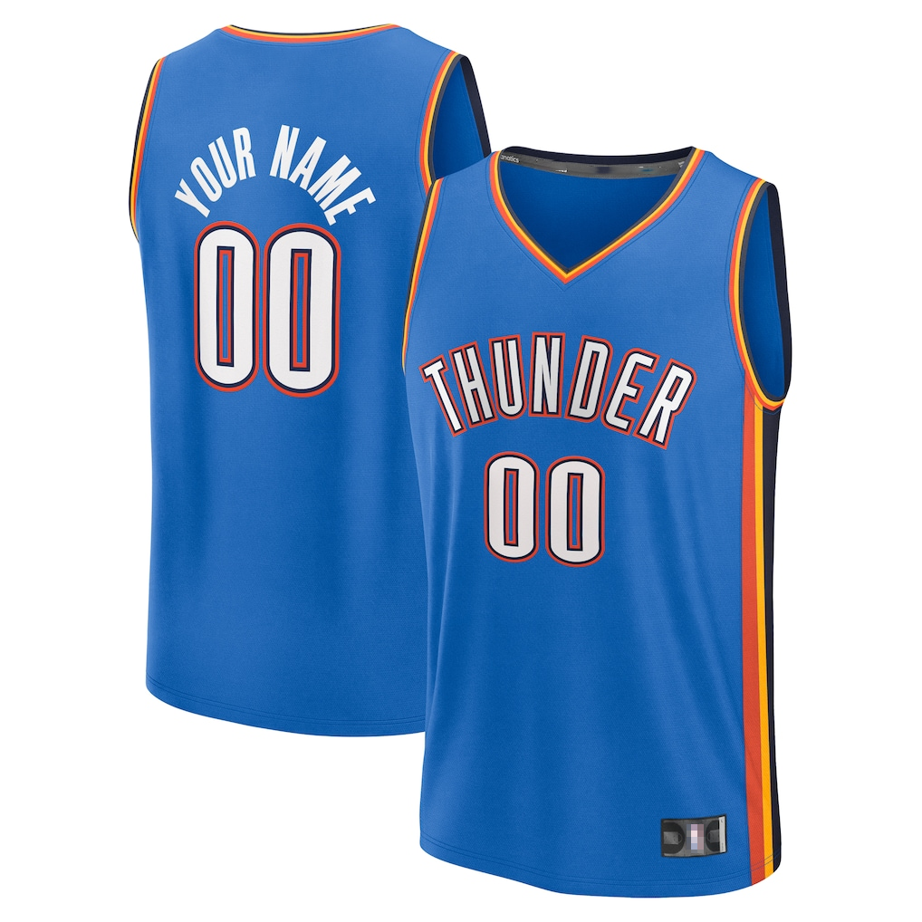 MATTH Custom OC.Thunder Blue Fast Break Stitched Jerseys - Icon Edition