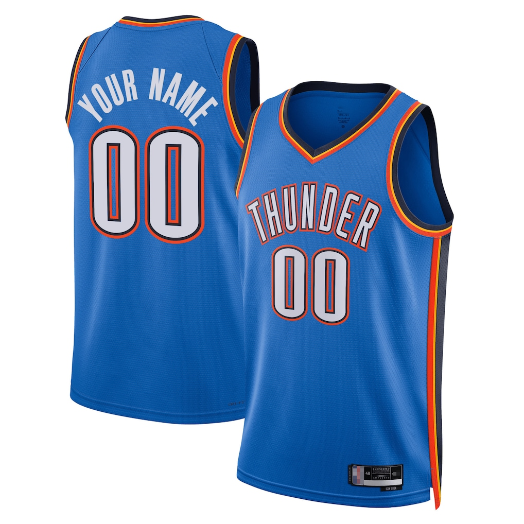 MATTH Custom OC.Thunder Blue Fast Break Stitched Jerseys- Statement Edition