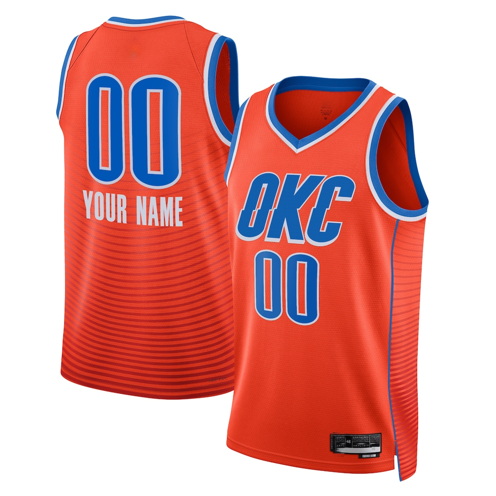 MATTH Custom OC.Thunder Jordan Brand Orange 2022-2023 Swingman Stitched Jerseys - Statement Edition
