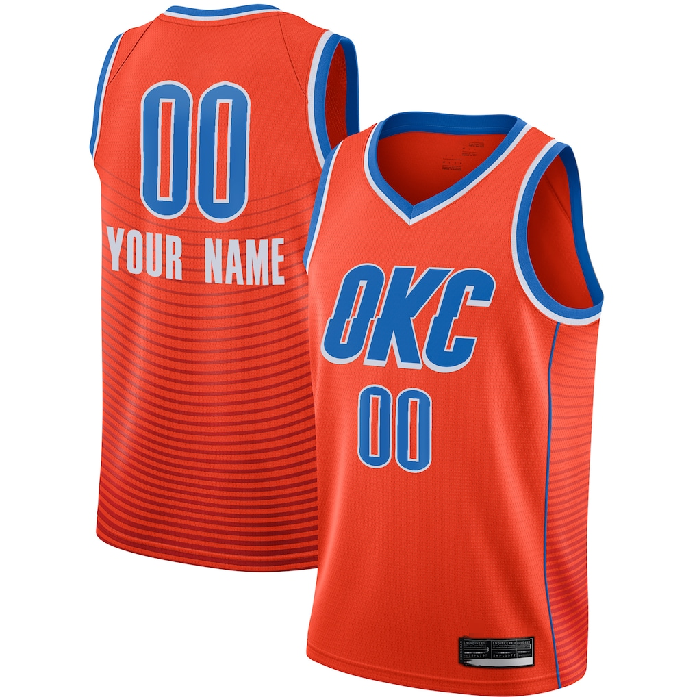 MATTH Custom OC.Thunder Orange Swingman Stitched Jerseys- Statement Edition