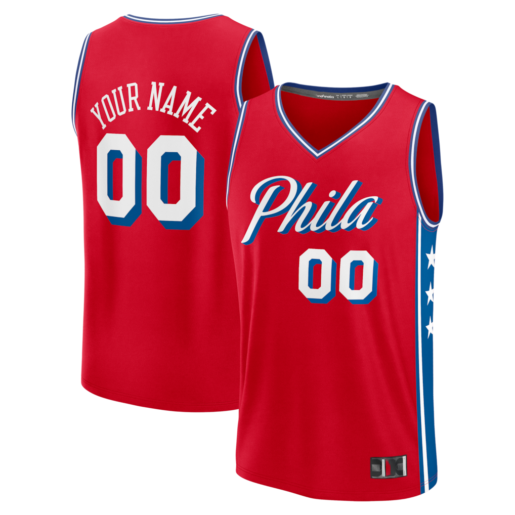 MATTH Custom P.76ers Red Fast Break Jerseys - Icon Edition