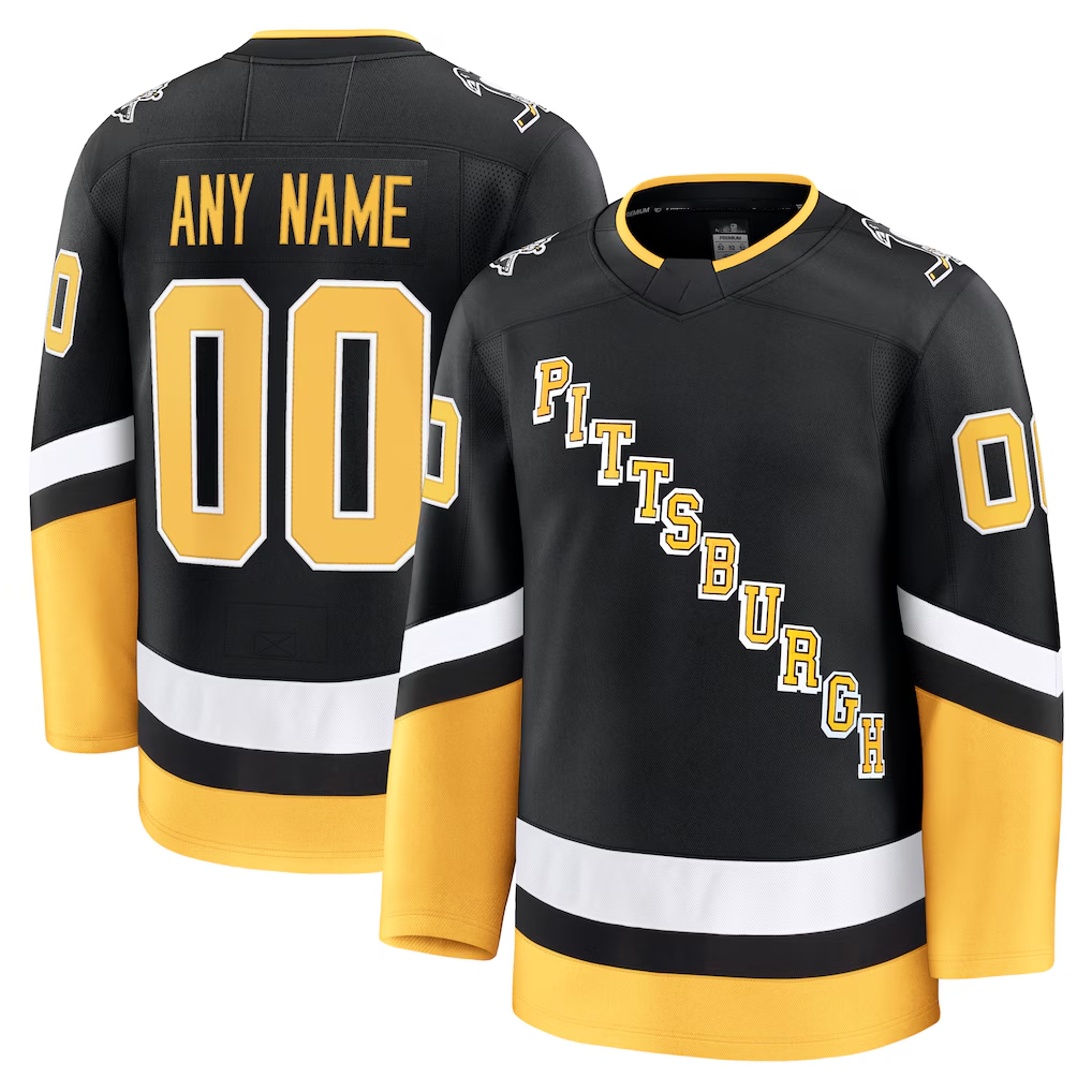 MATTH Custom P.Penguins Black Alternate Premium Jerseys