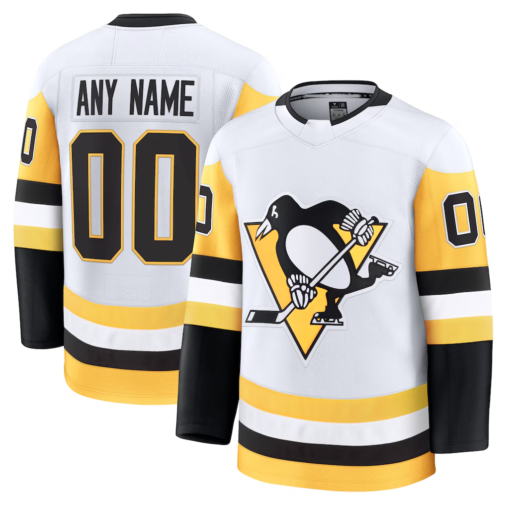 MATTH Custom P.Penguins White Away Premium Jerseys